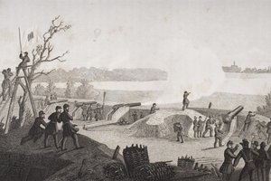 El sitio de Yorktown, Virginia durante la Guerra Civil Americana de Francis Schell